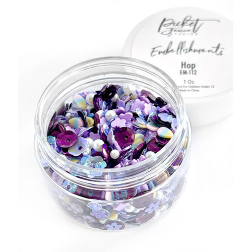 Цветни Мъниста за Декорация в Лилаво и Бяло, 30 грама Цветни Мъниста за Декорация в Лилаво и Бяло, 30 грама