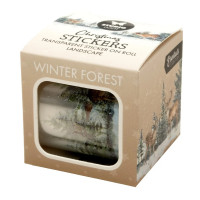 Прозрачни Коледни Стикери на Ролка "Зимна Гора", 45x45x45 мм, 6 Дизайна, 5 Метра Прозрачни Коледни Стикери на Ролка "Зимна Гора", 45x45x45 мм, 6 Дизайна, 5 Метра
