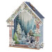 Красива Коледна Къща със Сцена от Шперпалт DIY, 148x210x18 мм