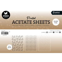 Дизайнерски Ацетатни Листи - "Сребърна Коледа - Снежинки", А4, 6 Листа, 3 Дизайна Дизайнерски Ацетатни Листи - "Сребърна Коледа - Снежинки", А4, 6 Листа, 3 Дизайна