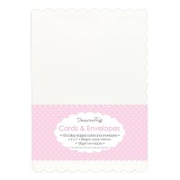 Картички с Пликове, Вълнообразно изрязани, Бели, 12,7 х 17,8 см, 10 Броя Картички с Пликове, Вълнообразно изрязани, Бели, 12,7 х 17,8 см, 10 Броя