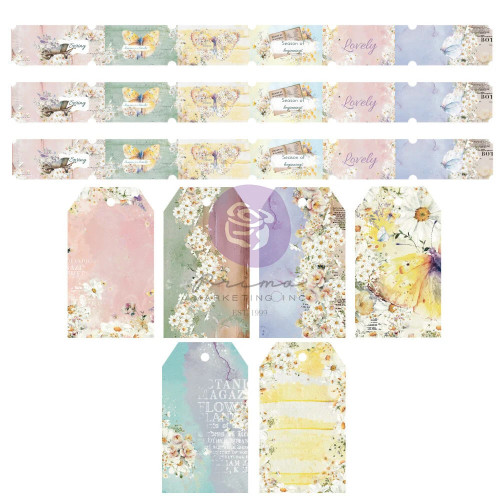 Тагчета и Билети с Флорални Мотиви, 30 Броя Тагчета и Билети с Флорални Мотиви, 30 Броя