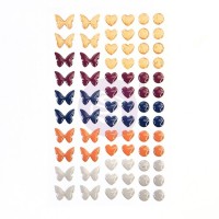 Самозалепващи Камъчета, Сърца и Пеперуди - "Sugar Dots", 72 Части