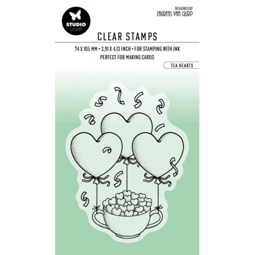 Полимерен Печат - "Чаени Сърца", 10,5 х 7,4 х 0.3 см Полимерен Печат - "Чаени Сърца", 10,5 х 7,4 х 0.3 см