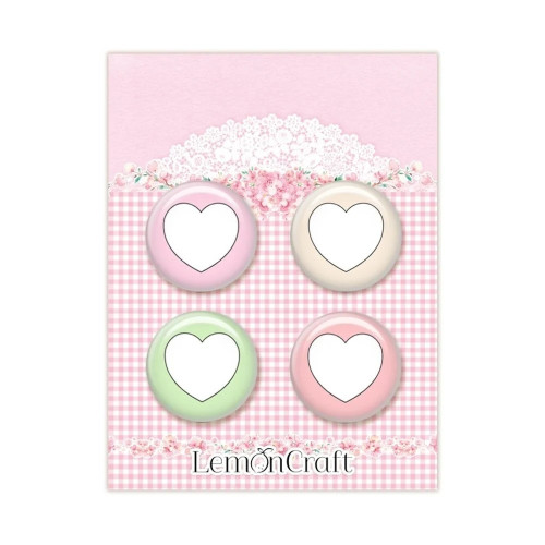 Самозалепващи Копчета "Happiness", 2.50 см