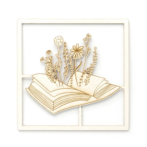 Декоративен Картон, "Книга с Диви Цветя", 11.5 х 11.5 см