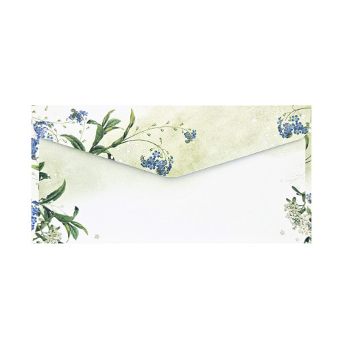 Пликове с Декорация, "Myosotis", DL (110 х 220 мм), 120 гр./кв.м., 10 Броя