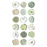 Самозалепващи Стикери - Печати в Светлозелен Цвят, 18 броя