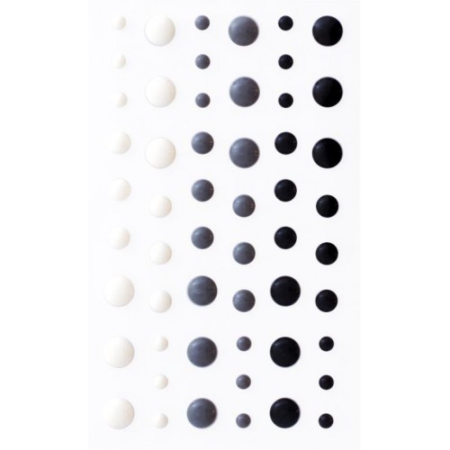 Самозалепващи Камъчета, Бели, Сиви, Черни, 54 Броя, 4/7мм Самозалепващи Камъчета, Бели, Сиви, Черни, 54 Броя, 4/7мм