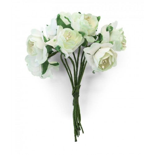 Букет от 10 Броя Цветчета - Бял Божур Букет от 10 Броя Цветчета - Бял Божур