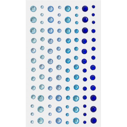 Кристални Камъчета - Сини, 104 броя, 3/4/5/6мм Кристални Камъчета - Сини, 104 броя, 3/4/5/6мм
