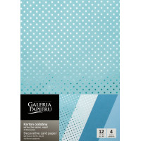 Дизайнерска Хартия, Сини Цветове с Блестящи Метални Точки, 12 листа, А4, 210гр./кв.м. Дизайнерска Хартия, Сини Цветове с Блестящи Метални Точки, 12 листа, А4, 210гр./кв.м.