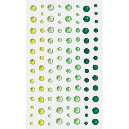 Самозалепващи Кристални Камъчета - Зелени, 104 Броя, 3/4/5/6мм Самозалепващи Кристални Камъчета - Зелени, 104 Броя, 3/4/5/6мм