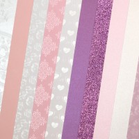 Дизайнерска Хартия, Сатен, Микс от Розови Нюанси, 10 Листа, А4, 210-250гр./м2 Дизайнерска Хартия, Сатен, Микс от Розови Нюанси, 10 Листа, А4, 210-250гр./м2