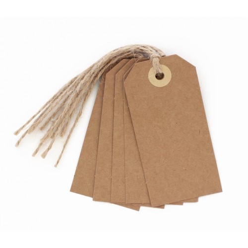 Тагчета - Крафт Картон, 10 см х 5 см, 5 Броя Тагчета - Крафт Картон, 10 см х 5 см, 5 Броя