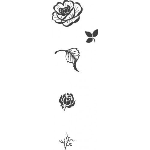 Дървени Печати, Пръчици - Рози и Листа, 5 Броя Дървени Печати, Пръчици - Рози и Листа, 5 Броя