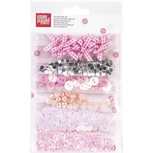 Мъниста и Пайети Deco Mix 6 вида, Розови Мъниста и Пайети Deco Mix 6 вида, Розови