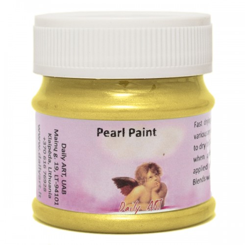 Акрилна Боя, Перла - Жълт Цвят, 50 мл Акрилна Боя, Перла - Жълт Цвят, 50 мл