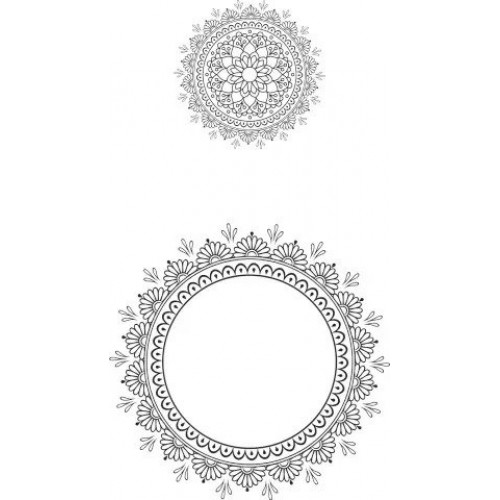 Печати за Картички, Комплект с 2 Броя, Кръгли Рамки, Дизайн 3 Печати за Картички, Комплект с 2 Броя, Кръгли Рамки, Дизайн 3
