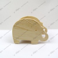 Дървен Моливник - Слонче, с Размери 14 см х 7,5 см х 10 см