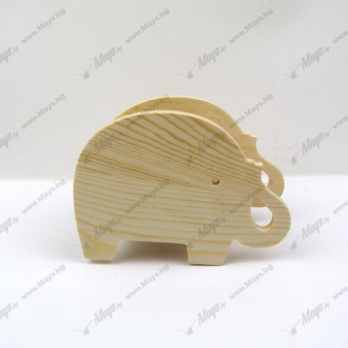 Дървен Моливник - Слонче, с Размери 14 см х 7,5 см х 10 см Дървен Моливник - Слонче, с Размери 14 см х 7,5 см х 10 см