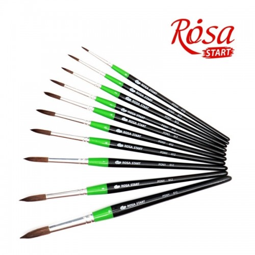 Четка Rosa с пони косъм, обла, No 4 Четка Rosa с пони косъм, обла, No 4