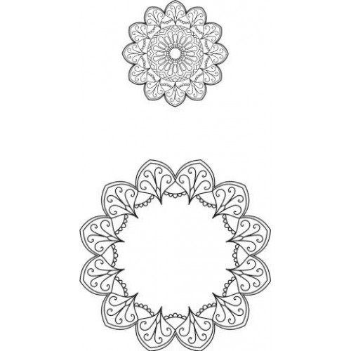 Печати за Картички, Комплект с 2 Броя, Кръгли Рамки, Дизайн 2 Печати за Картички, Комплект с 2 Броя, Кръгли Рамки, Дизайн 2