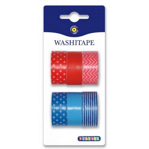 Цветно Тиксо - Червен и Син Цвят, 15мм/5м Цветно Тиксо - Червен и Син Цвят, 15мм/5м