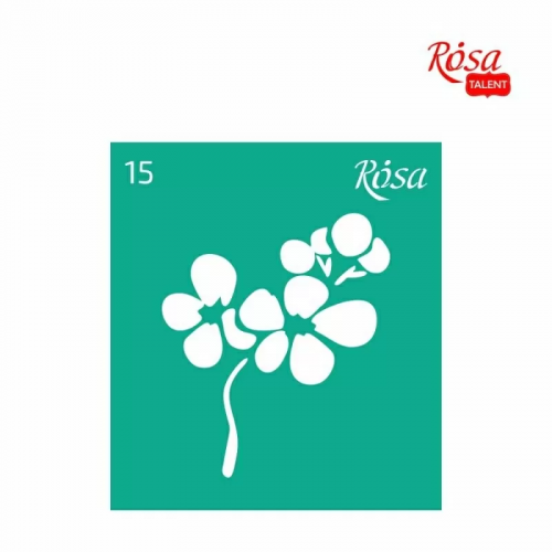 Шаблон за Рисуване, 9 x 10 cm, Цветя, 15 Шаблон за Рисуване, 9 x 10 cm, Цветя, 15