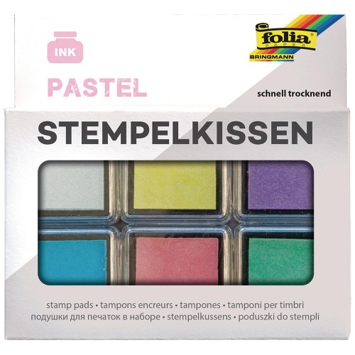 Пигментни Тампони, 6 Цвята, Пастелни Пигментни Тампони, 6 Цвята, Пастелни