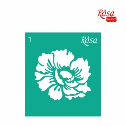 Шаблон за Рисуване, 9 x 10 cm, No.1, Цвете Шаблон за Рисуване, 9 x 10 cm, No.1, Цвете